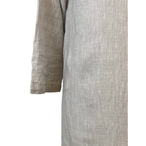 Roller Rabbit Womens Emiko Dress size Small Stone Gray 100%‎ Linen - Picture 2 of 9